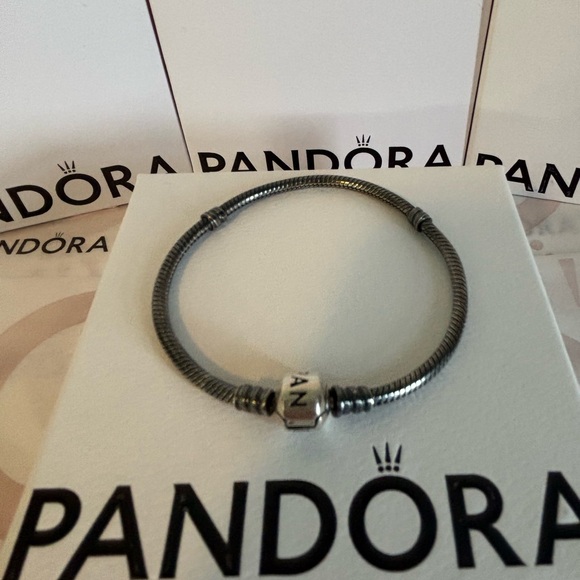 Discontinued Pandora Oxidized Silver Bracelet - Picture 1 of 4